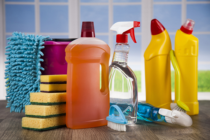 Assorted cleaning products
